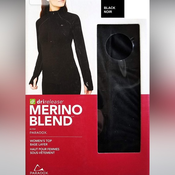 NWT Paradox merino blend black base layer size M - Picture 5 of 9